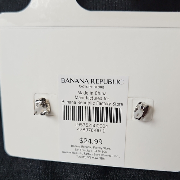 Banana Republic Sparkling Silver Earrings - Picture 2 of 3
